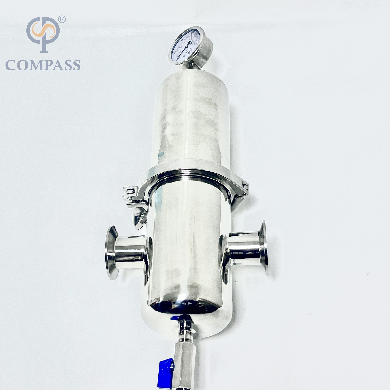 cárter del filtro de vapor de la abrazadera de 0.2um SS316L TC50.5MM con el elemento interior de PTFE