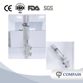 50.8MM Sanitary Stainless Steel 316L 21 Model LL Type Pneumatic Three-Way Weld Diverter Valve with Intelligent Valve Positioner