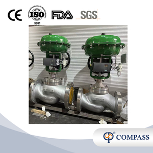 DN25-DN400 I SS304 Válvulas de modulación neumática de vapor de grado industrial de acero inoxidable con posicionador