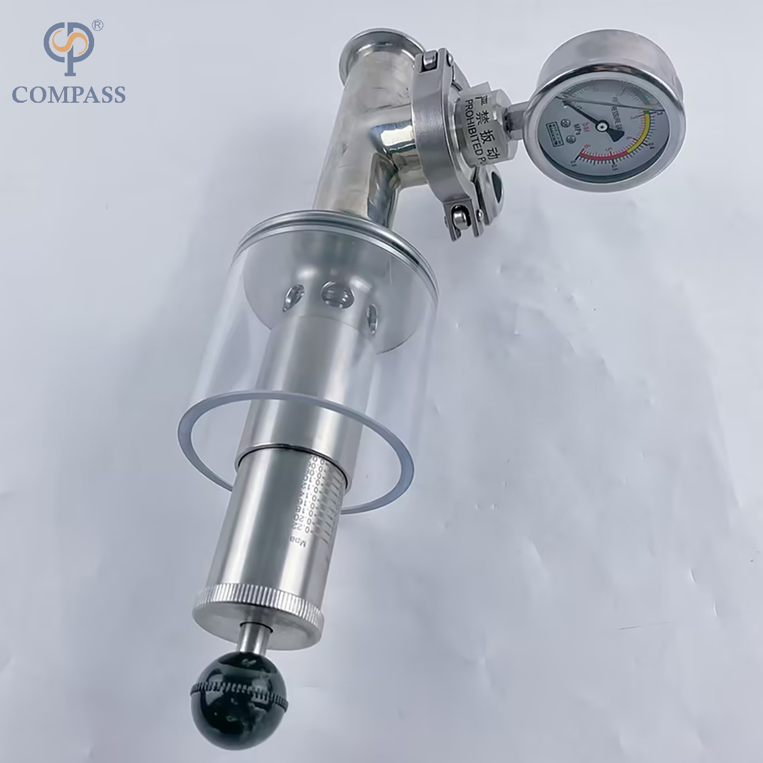 38.1MM TC50.5MM aséptico esterilizan las válvulas de escape modelo verticales de la abrazadera SS316L