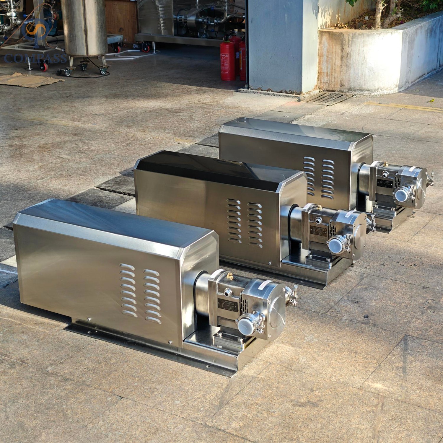 Bomba de lóbulo sanitaria SS316L con motor de relación fija 