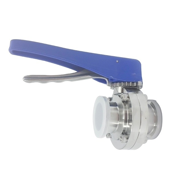 DN50 52 mm Hygienic Hygienic Acero inoxidable Alimento SS316L DIN Manual Clamp Butterfly Válvula con manija de plástico?
