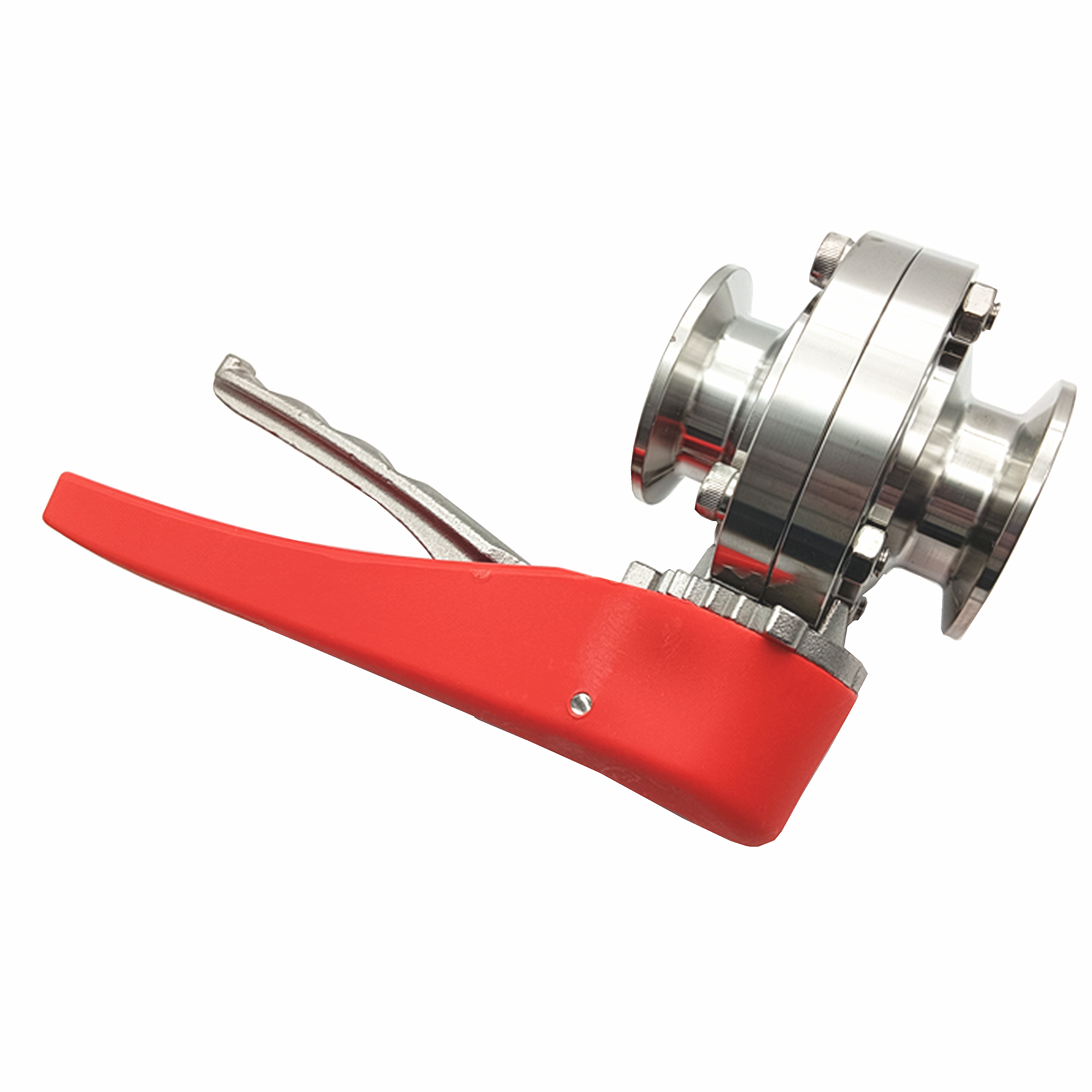 DN50 52 mm Hygienic Hygienic Acero inoxidable Alimento SS316L DIN Manual Clamp Butterfly Válvula con manija de plástico?